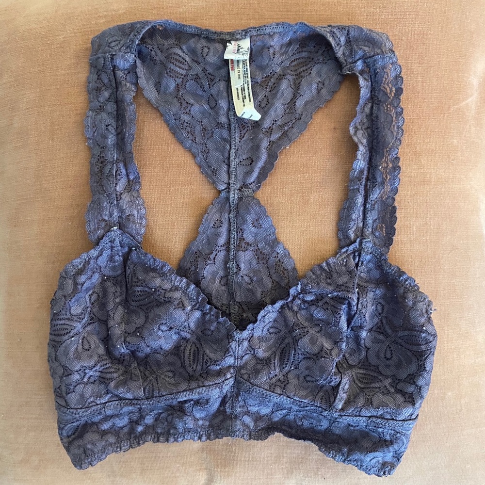 Free People Racerback Lace Bralette, size xs